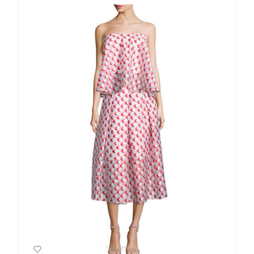Sachin + Babi Noir Chic Red and White Patterned Dress